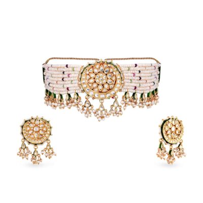 22kt Gold Plated Kundan Necklace Set