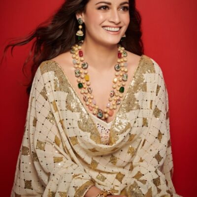 Dia Mirza Inspired Multi-Color Beads Pearls Gold-Plated Necklace Set