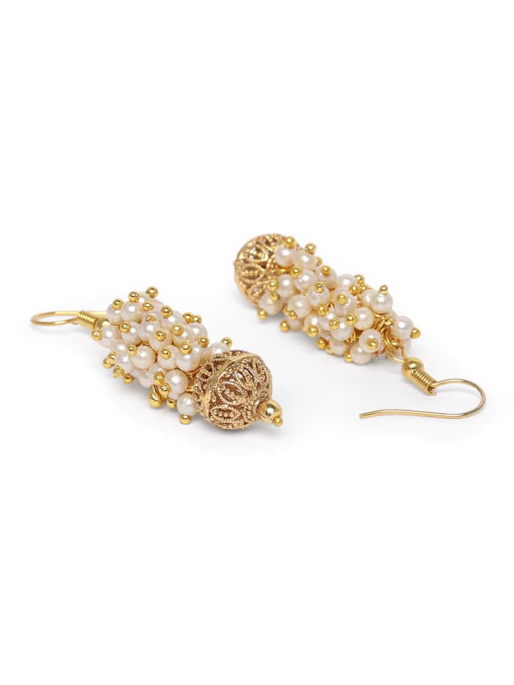 Gold plated Handcrafted pearl long necklace - Image 4