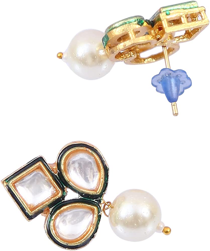 Crystal Beaded Kundan Necklace Set - Image 5