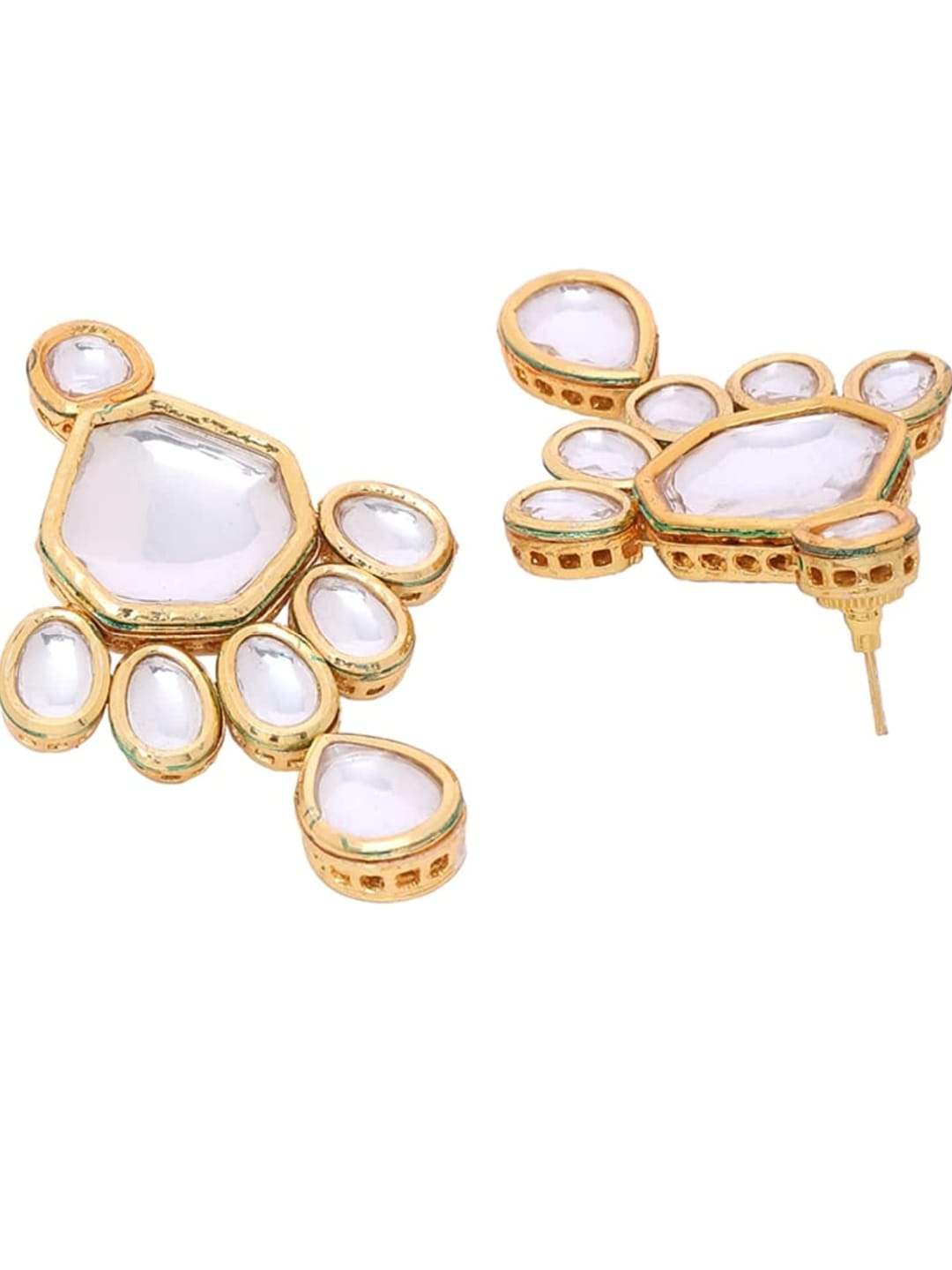 Stunning Kundan Choker Necklace Set With Maang Tikka - Image 5