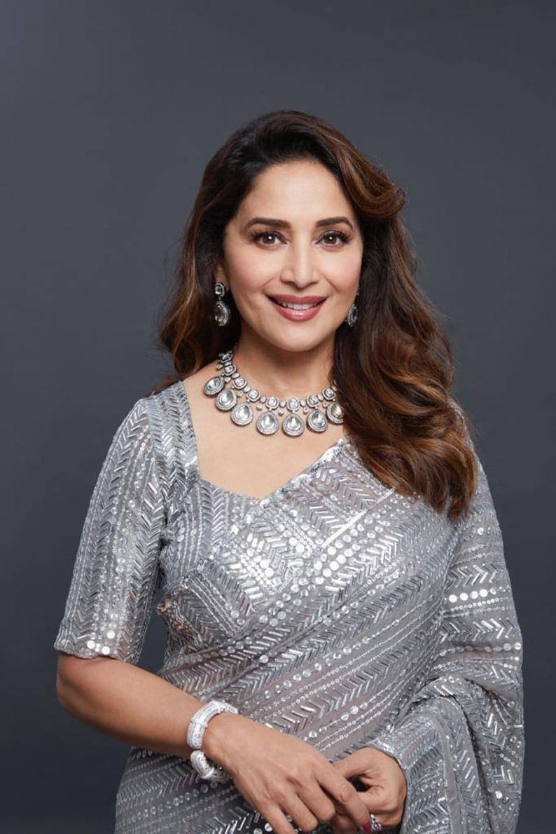 Madhuri Dixit Inspired Victorian Uncut Polki Faux Diamond Necklace set