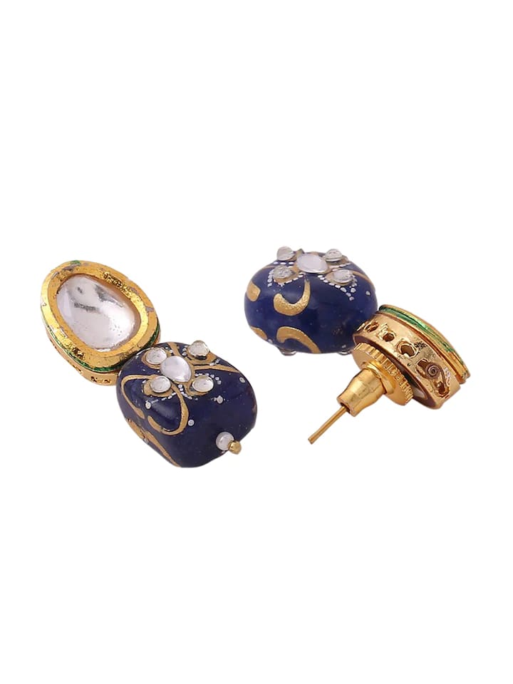 Gold-Plated Kundan-Studded Jewellery Set - Image 5