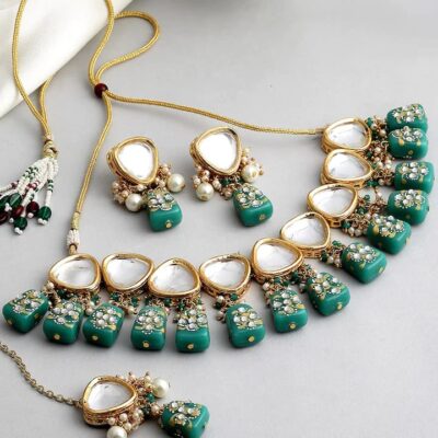 Gold-Plated Kundan-Studded Jewellery Set