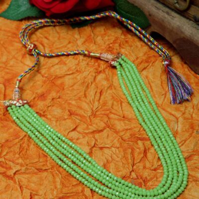 Beaded Layered Necklace Green