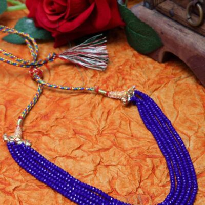 Beaded Layered Necklace Blue