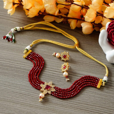 Maroon Ad Neckpiece