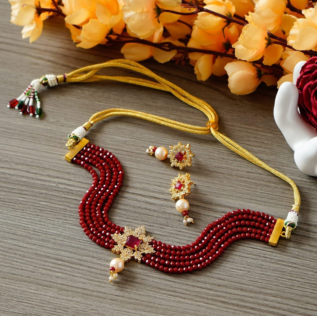 Maroon Ad Neckpiece