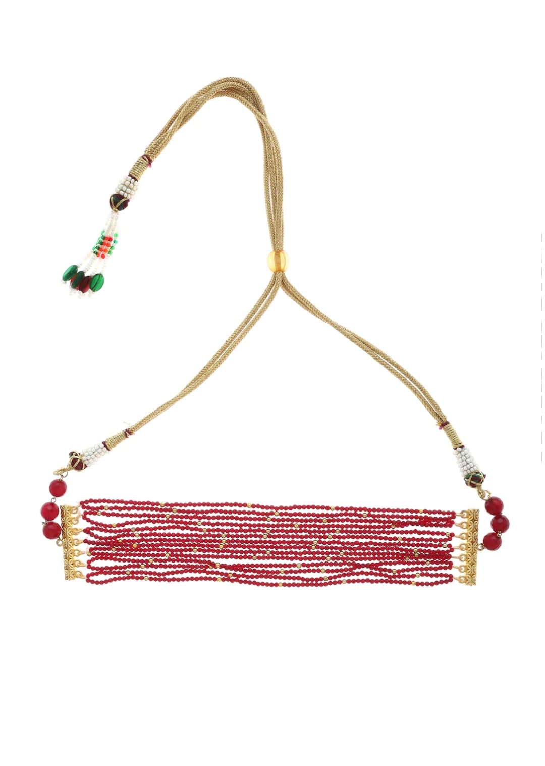 Gold Plated Red Hydro Stones Choker - Image 6