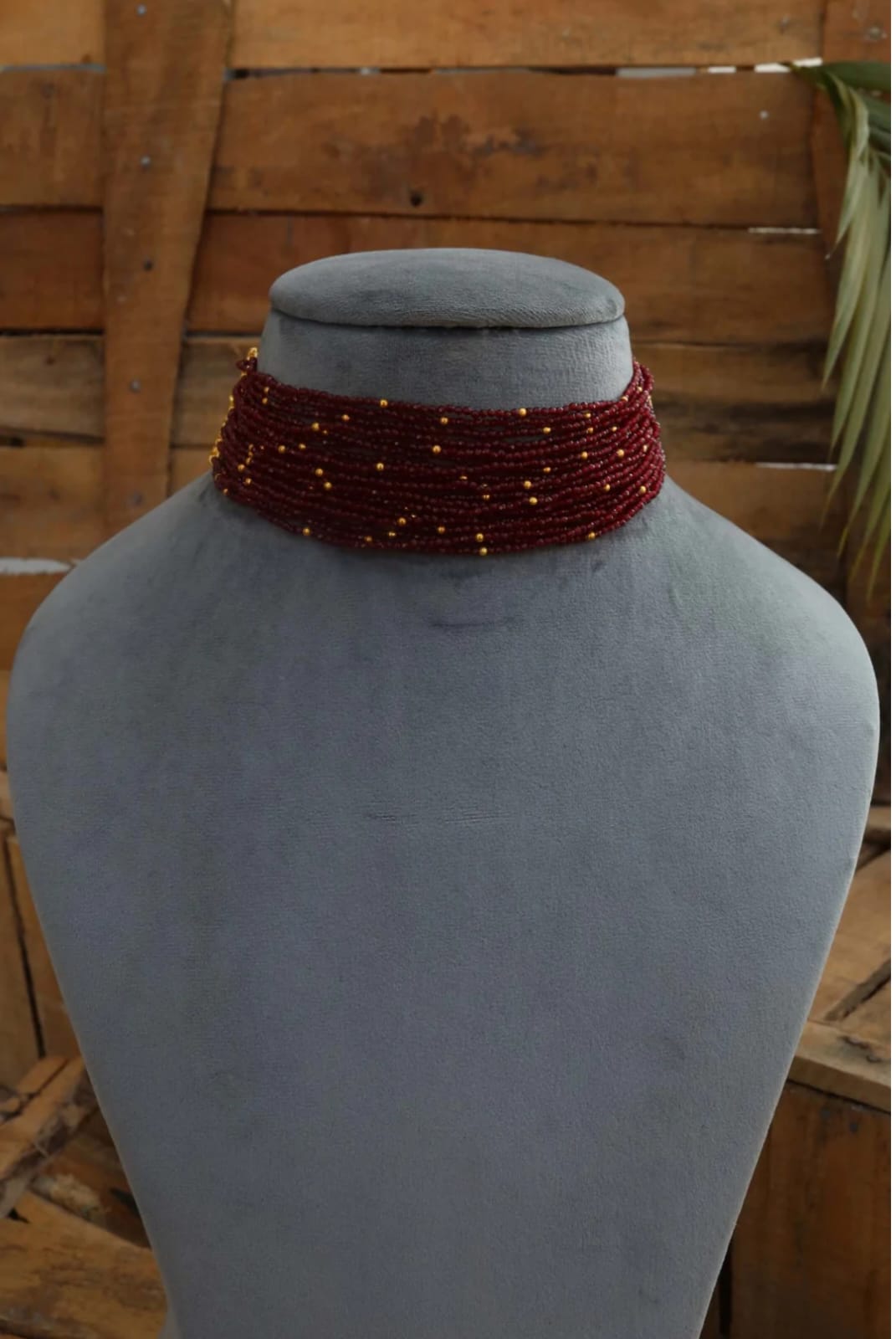 Gold Plated Red Hydro Stones Choker