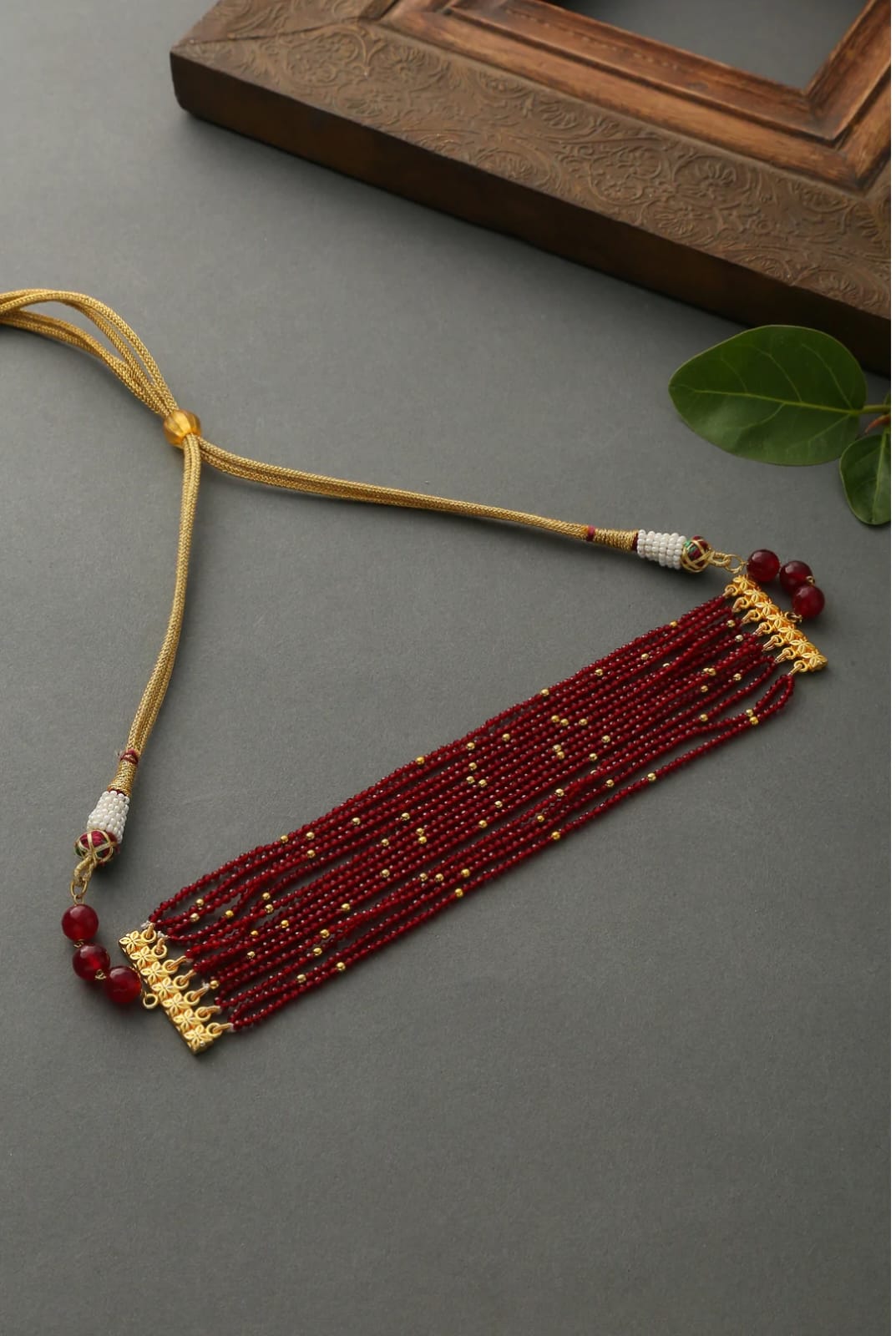 Gold Plated Red Hydro Stones Choker - Image 2