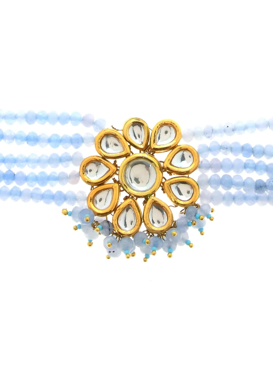 Gold Plated Kundan Choker Necklace - Image 5