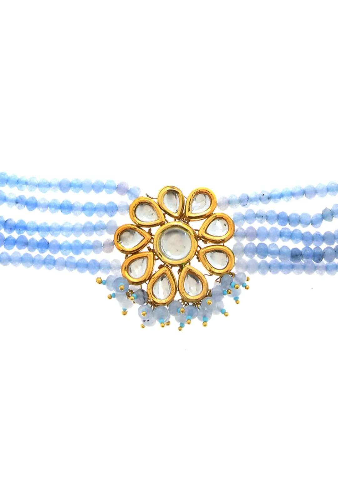 Gold Plated Kundan Choker Necklace - Image 6