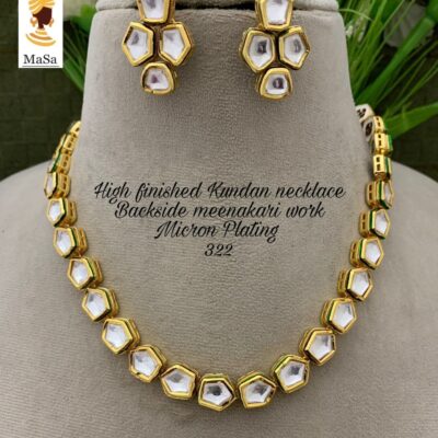 Gold Plated Kundan Studded Jewellery Set