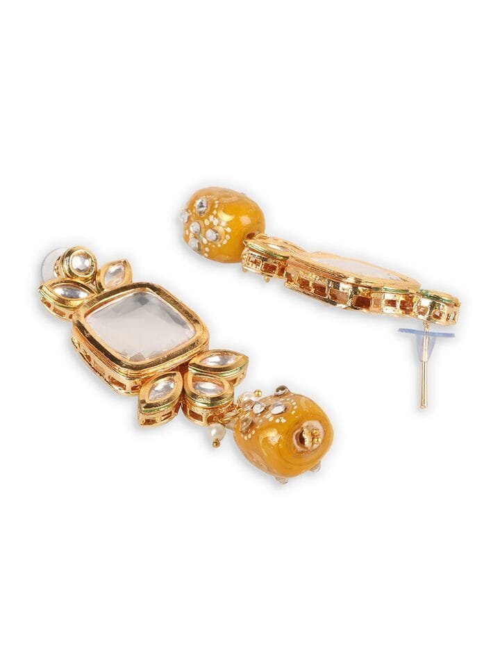 Jadau Kundan Necklace & Earrings Set - Image 7