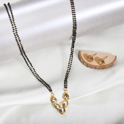 Kundan Classic Mangalsutra With Gold Plating