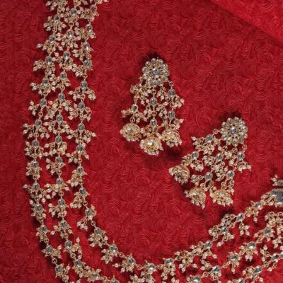 Gold Plated Elegant kundan Necklace set