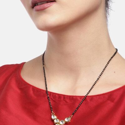 Kundan Classic Mangalsutra With Gold Plating