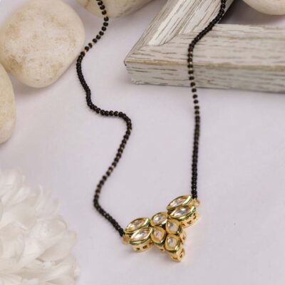 Kundan Classic Mangalsutra With Gold Plating