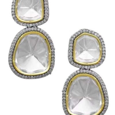 Silver Push Back Alloy Earrings