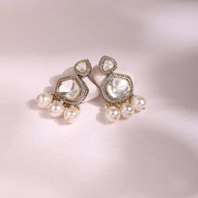 Silver Push Back Alloy Jhumki