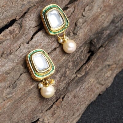 Gold Plated Handcrafted Kundan Earring