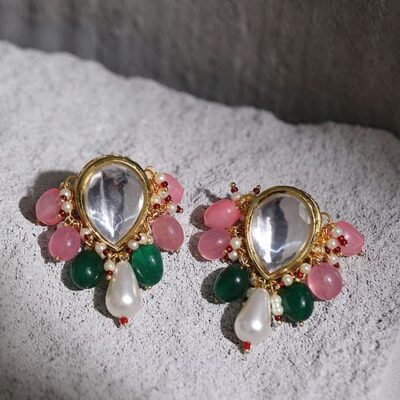 Gold Plated Kundan Earrings