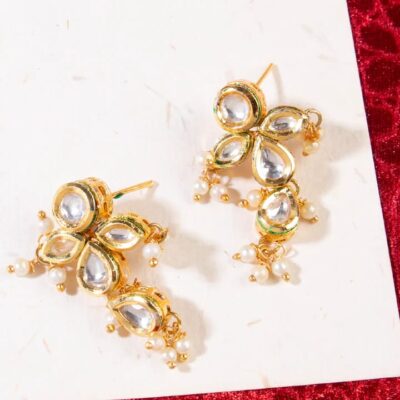 Beautiful Gold Plated Kundan Earrings