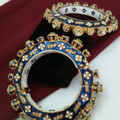 Beautiful Rajwadi Jadau Kundan Bangle Kada