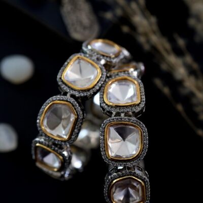 Victorian Two Tone Polki Bangles