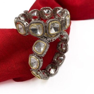 Victorian Two Tone Polki Bangles