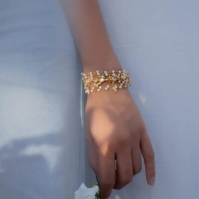 Gold Tone Adjustable Kundan Bracelet