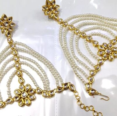Beaded Kundan Hathphool (Pack Of 2)