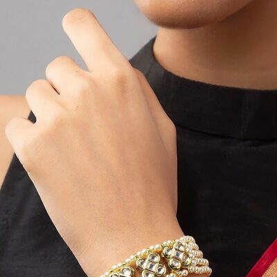 Beaded Kundan Bracelet