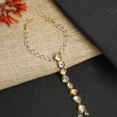 Beaded Kundan Hathphool (Pack Of 2)