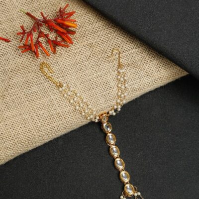Beaded Kundan Hathphool (Pack Of 2)