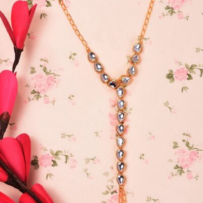 Beaded Kundan Hathphool (Pack Of 2)