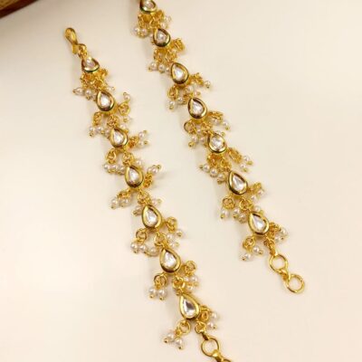 Kundan Polki  Ear Chain