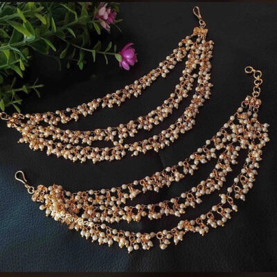 Kundan Ear Chain (Pack Of 2)