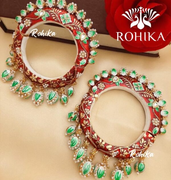 Brass Gold-plated Jadau Kundan Bangle