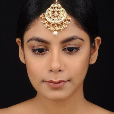 Gold Tone Kundan Maangtika