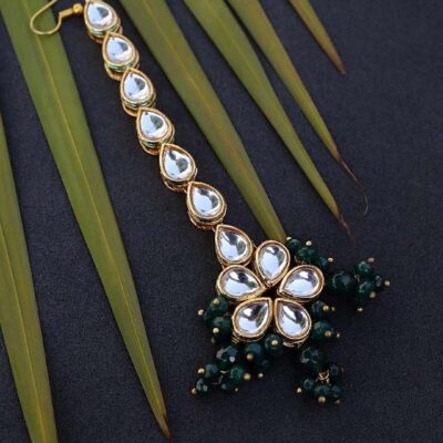 Gold-Plated Kundan studded Maangtikka