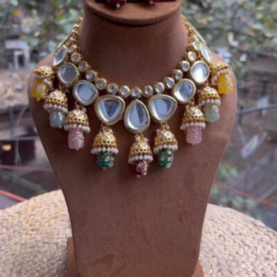Tanjore kundan necklace set