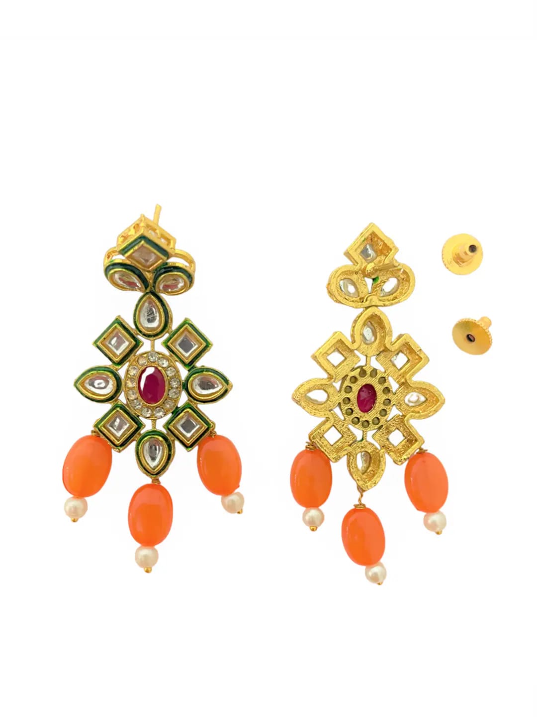 Gold Plated Alloy Earring and Necklace Set - Image 8