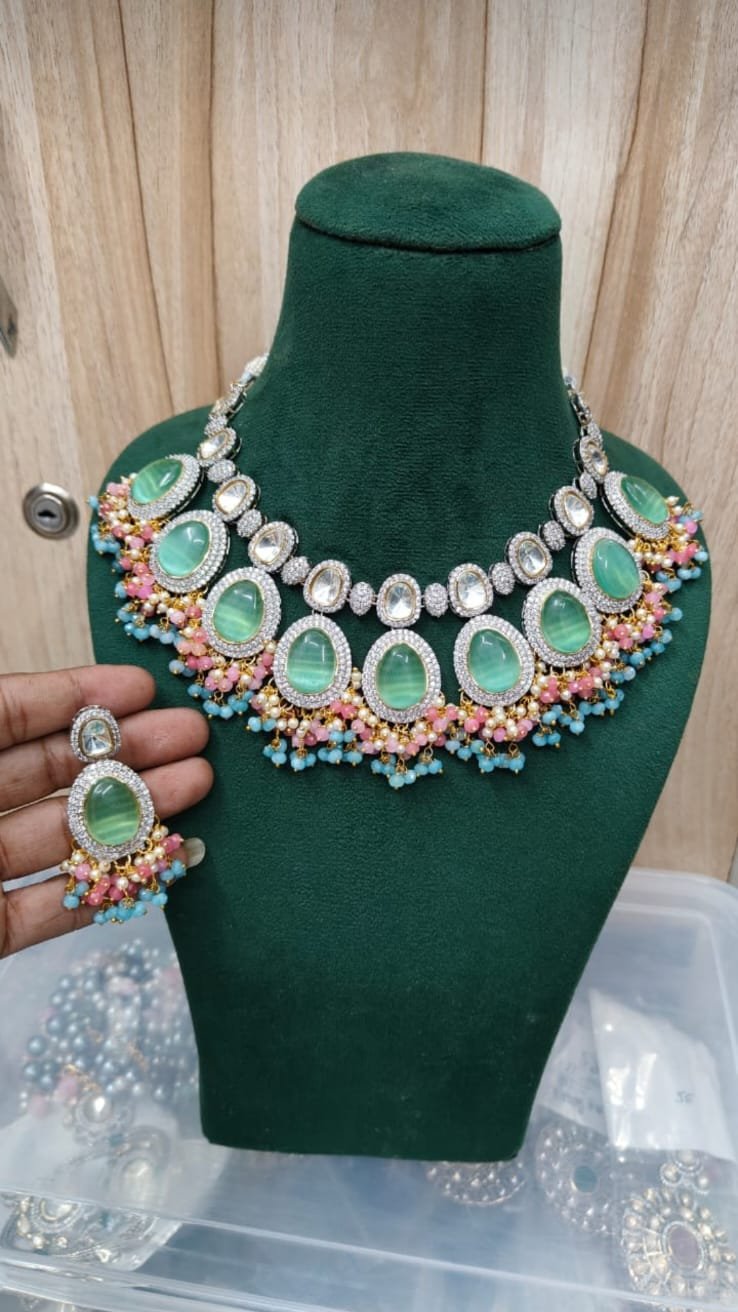 Sabyasachi Inspired Polki Jewelry Set