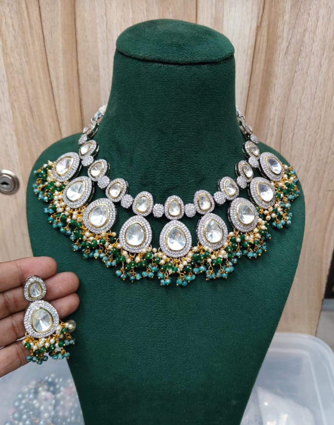 Sabyasachi Inspired Polki Jewelry Set