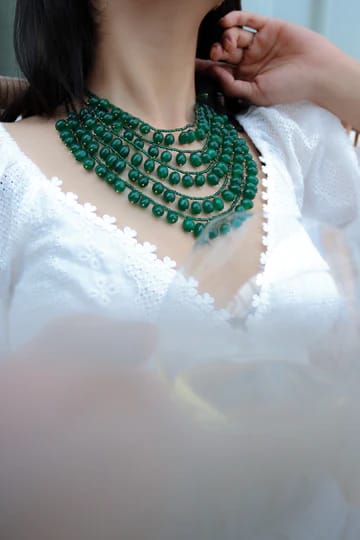 Emarald Green Stone Necklace - Image 2