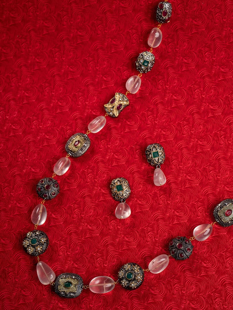 Multi Beads Long Necklace