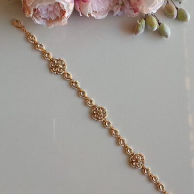Gold Plated Kundan Studded Mathapatti