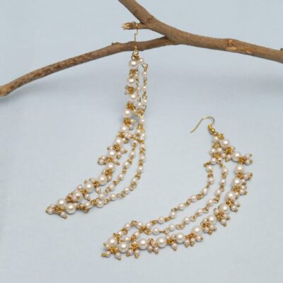 Delicate Pearl Ear chain (Set Of 2)